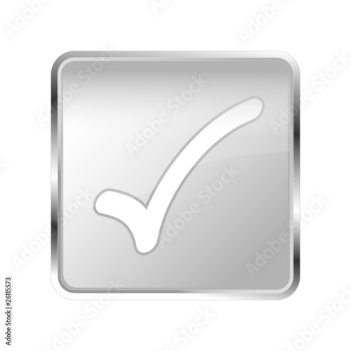Button Haken silber grau