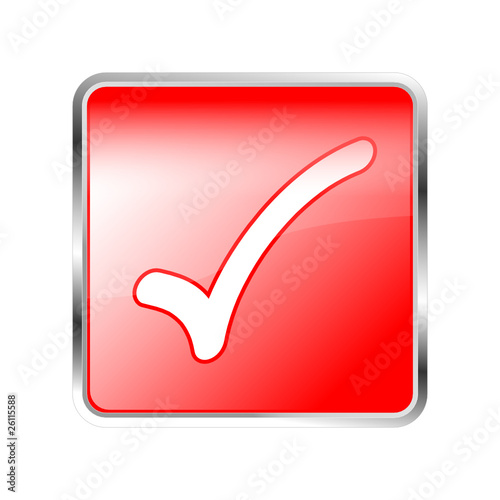 Button Haken rot
