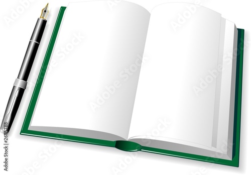 Quaderno e Penna-Notebook and Pen-Vector