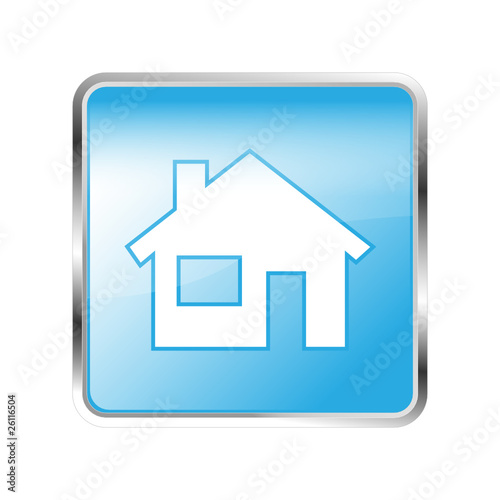 Button Home blau