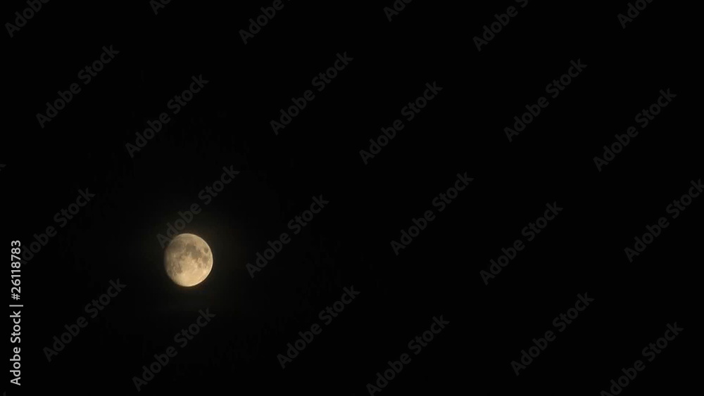 HD 1080 timelapse clip of full moon in dark night sky. HD 1080 timelapse clip of full moon in dark night sky.