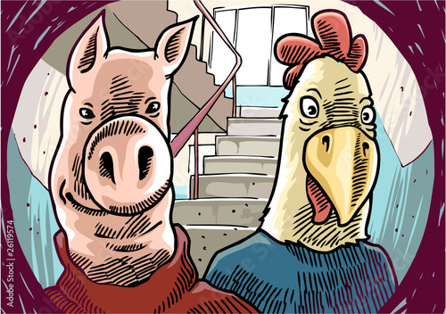 Strange visitors behind the door