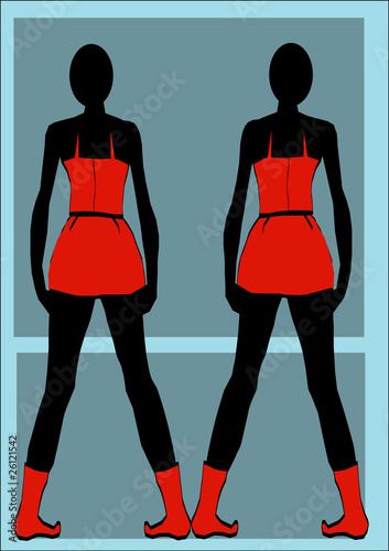 due donne in corto rosso