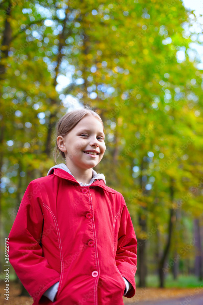 Outdoor portrait of smiling little girl Outdoor portrait of smiling little girl