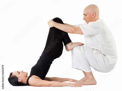 Massage in thai position