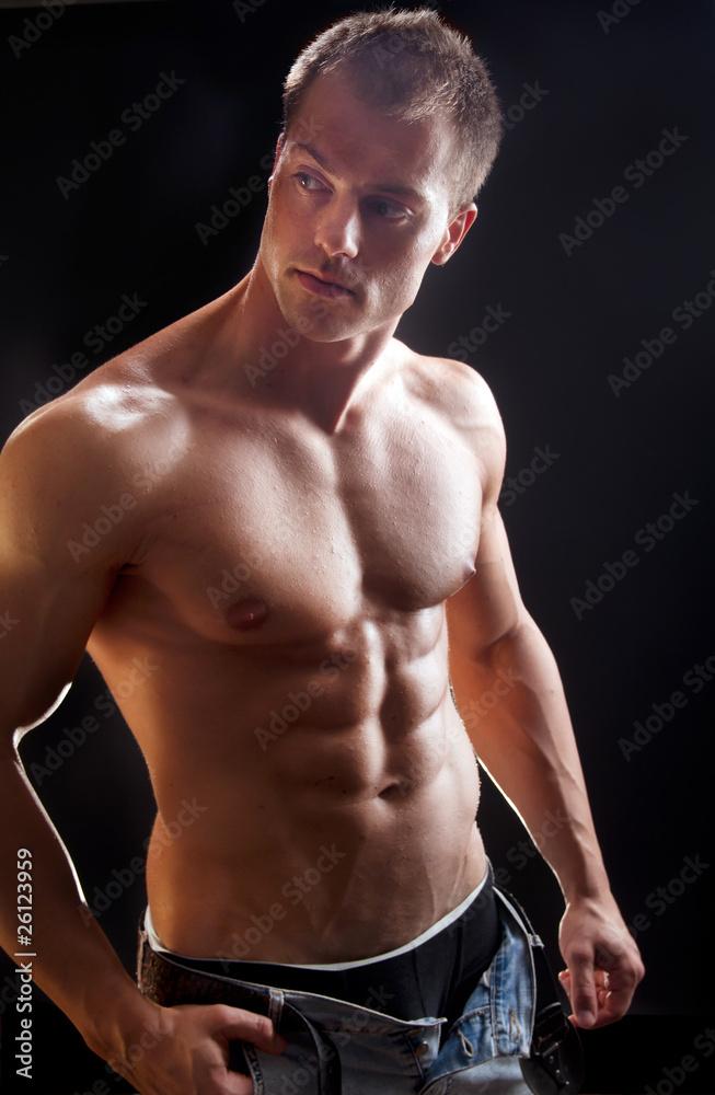 Fototapeta premium Young bodybuilder man