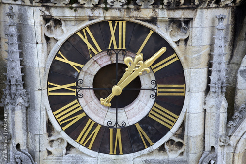 Clock on Zagreb cathedral photo