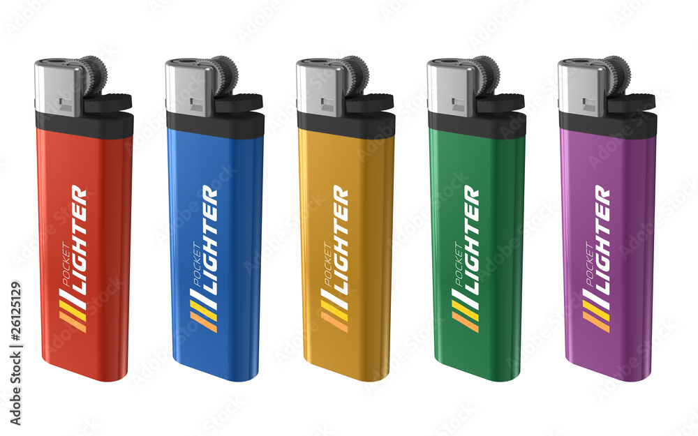 Set of color lighters Set of color lighters
