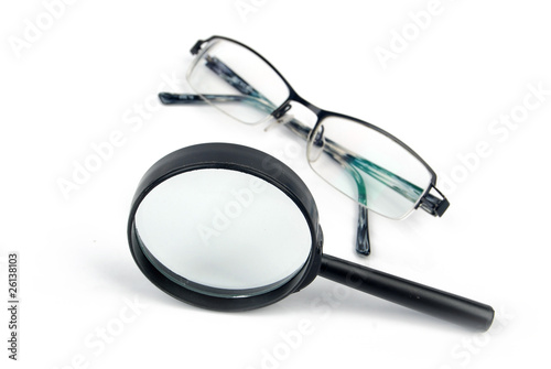 magnifier with eyeglasses