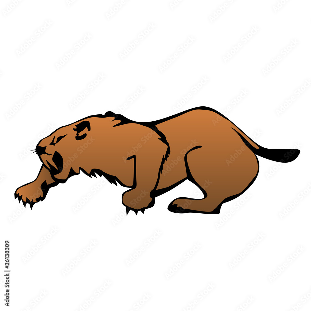 Fototapeta premium machairodus megantheron vector illustration