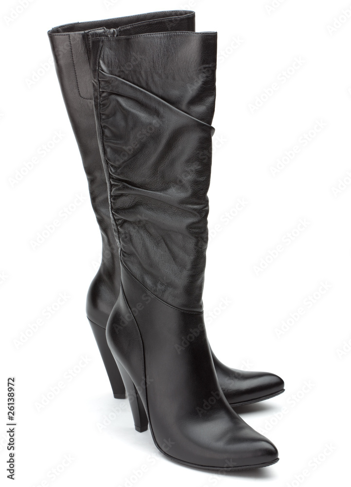 Female high boots isolated on white background Female high boots isolated on white background