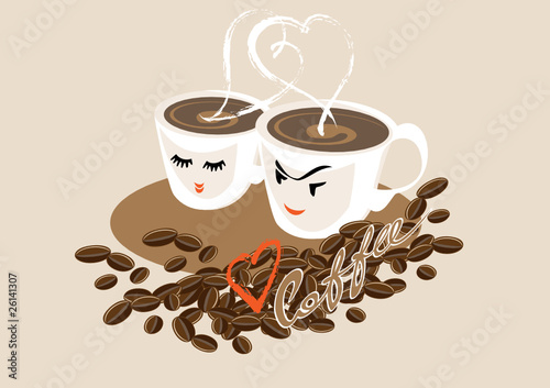 Two cups of coffee