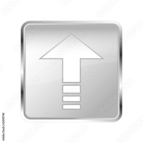 Button Pfeil oben silber