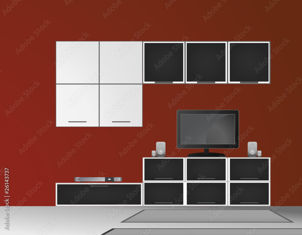 Modern living room vector Modern living room vector