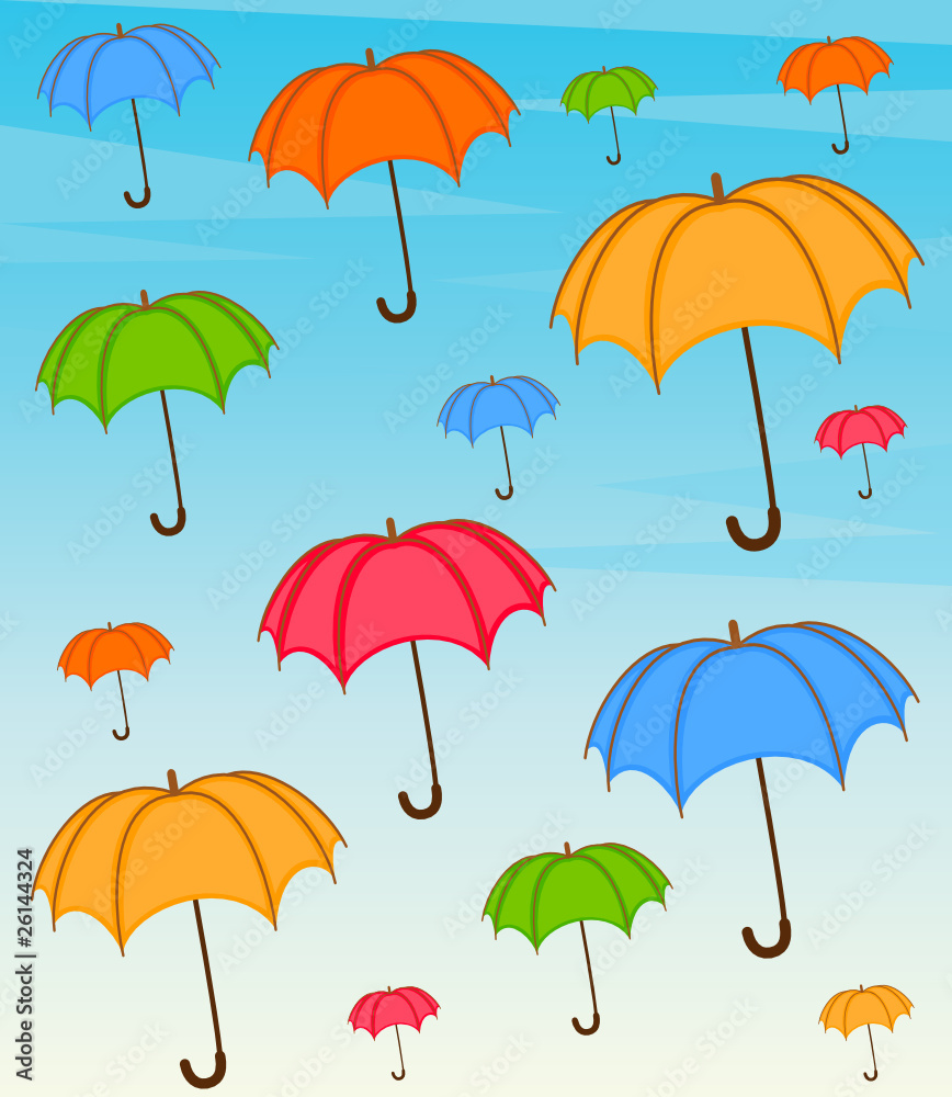 Vector umbrella with wallpaper design Vector umbrella with wallpaper design