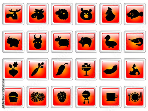 Different food set