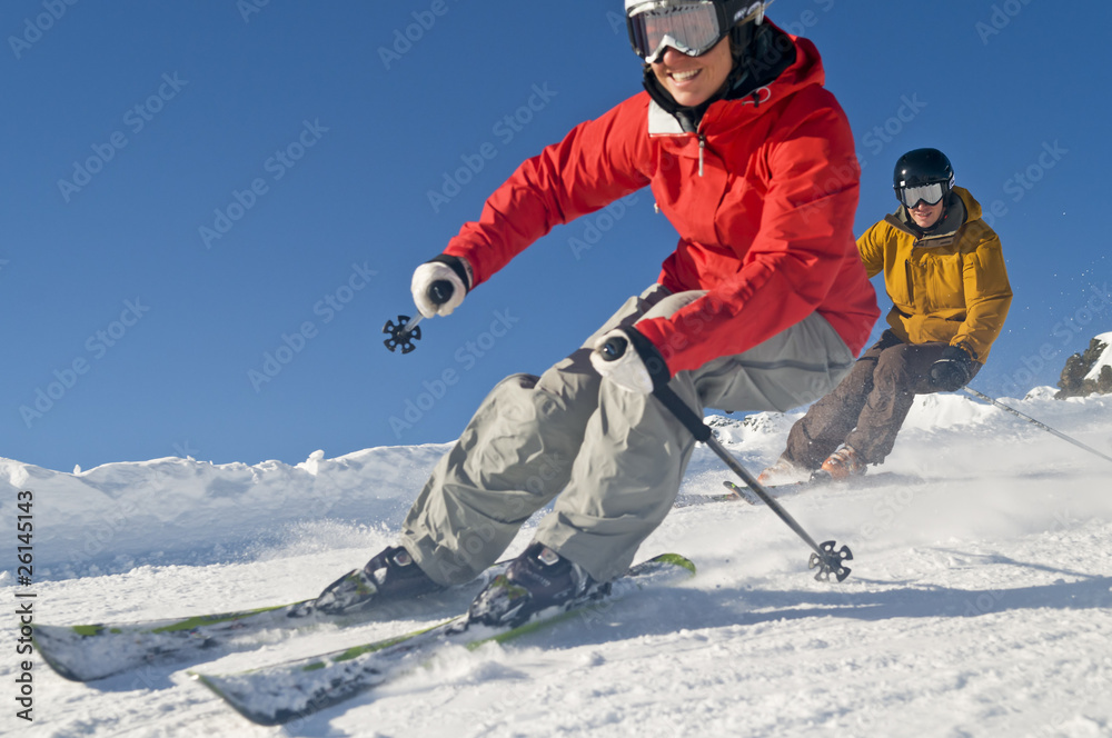 zwei skifahrer