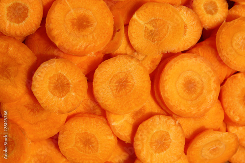 close-up carrot slices background