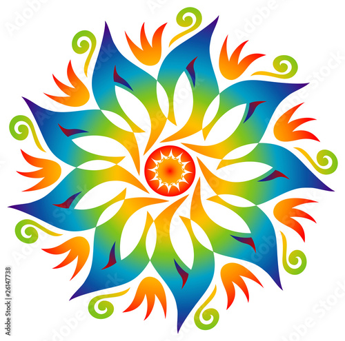 Mandala Energie Couleurs Arc en Ciel