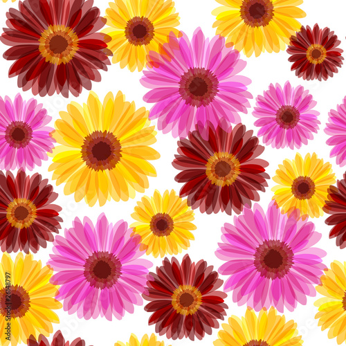 Bright daisy flowers seamless