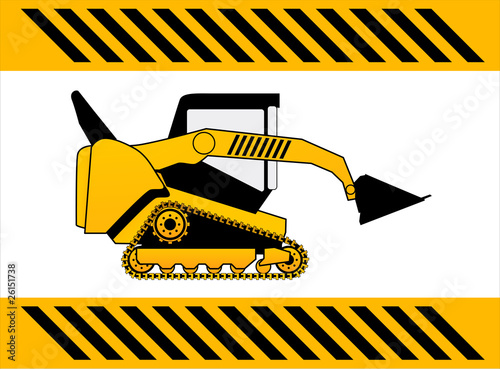 bulldozer, construction machine vector