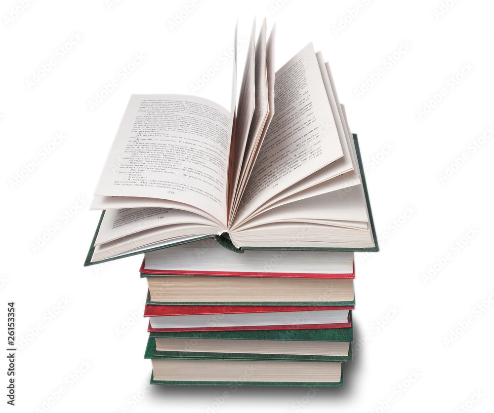 Fototapeta premium Stacked books