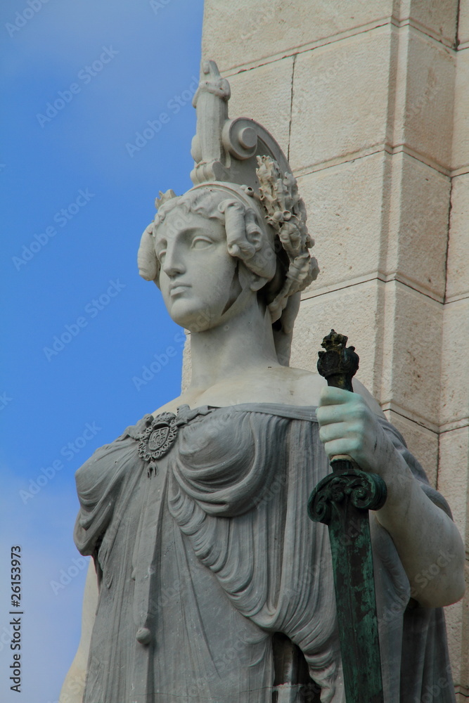 Figura de mujer, monumento de Cádiz