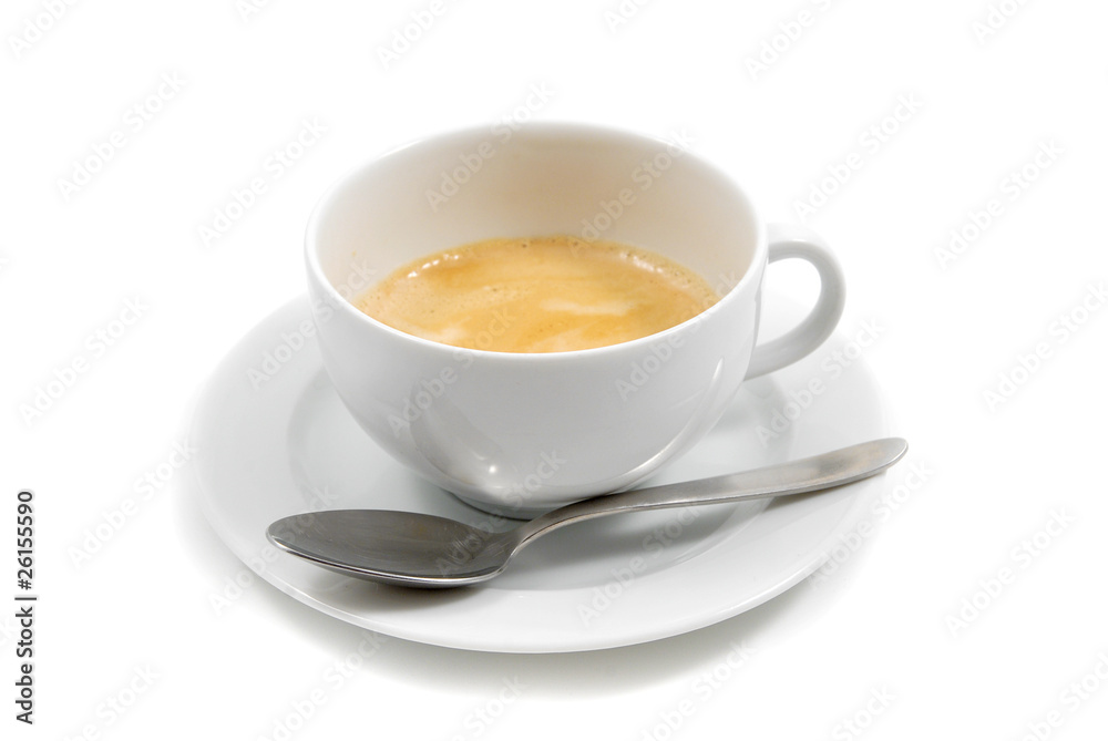 Tazzina di caffè con cucchiaino Tazzina di caffè con cucchiaino