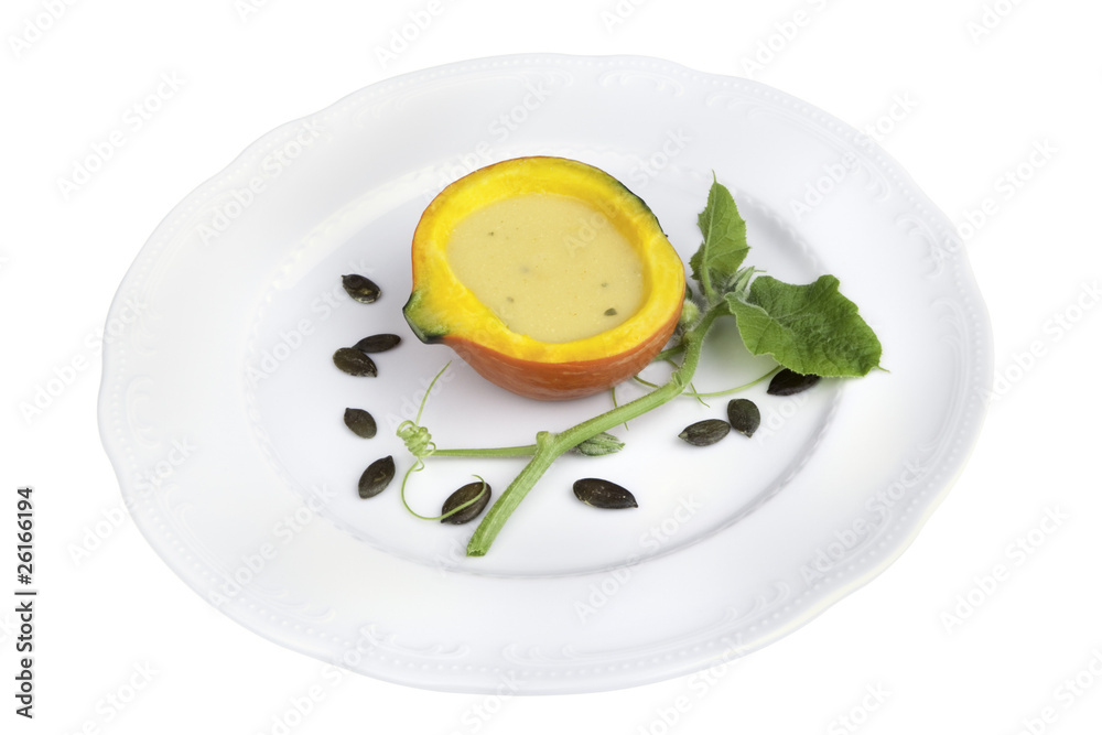 Kürbissuppe mit Beschneidungspfad Kürbissuppe mit Beschneidungspfad