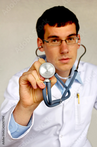 young medical doctor with Stethoscope