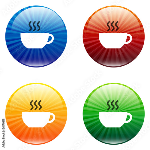 Button - Gastronomie, Bunt, Farbig, Icons