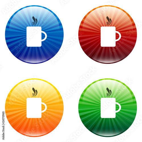 Button - Gastronomie, Bunt, Farbig, Icons