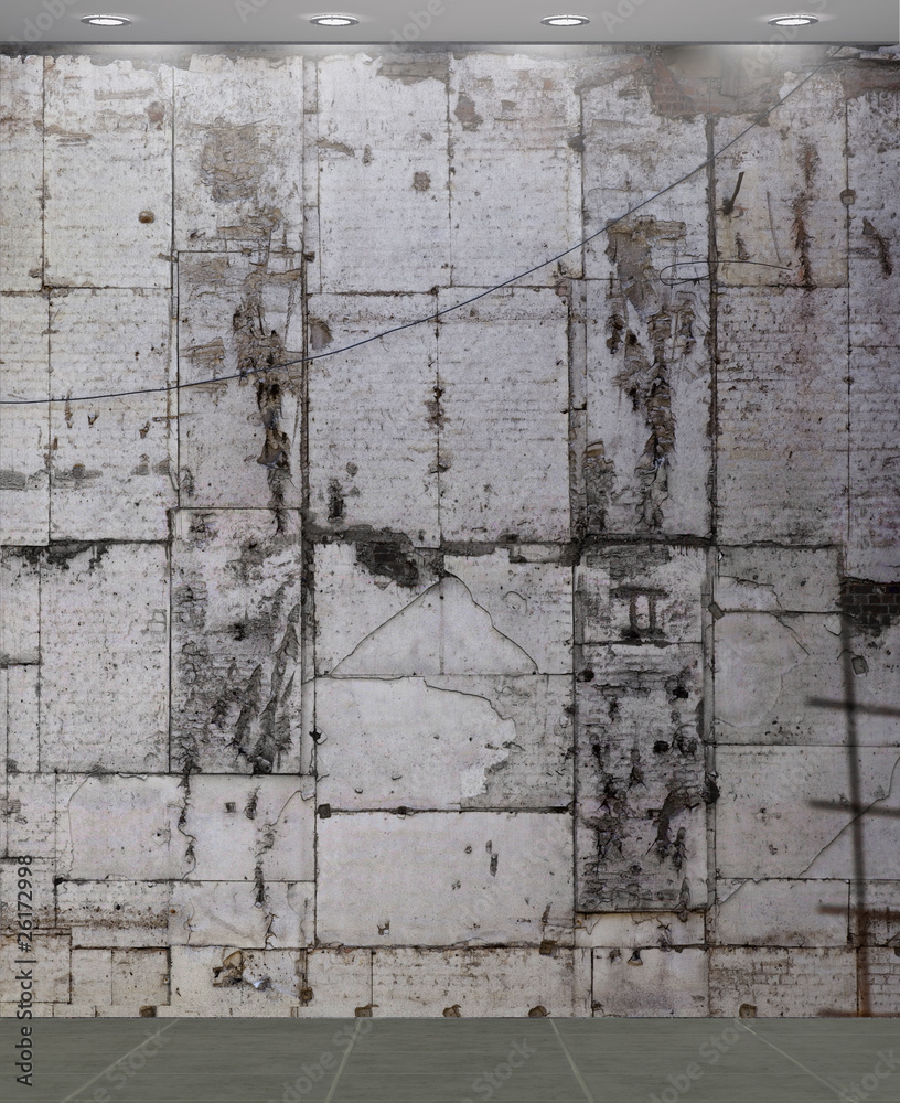 Naklejka premium Parete con faretti verticale