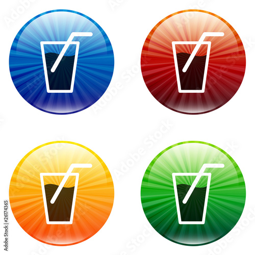 Button - Gastronomie, Bunt, Farbig, Icons