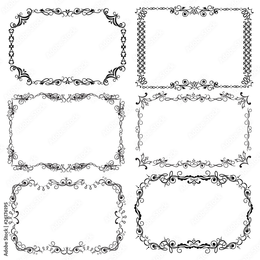 Fototapeta premium Decorative frames set