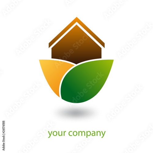 logo entreprise, maison écologique