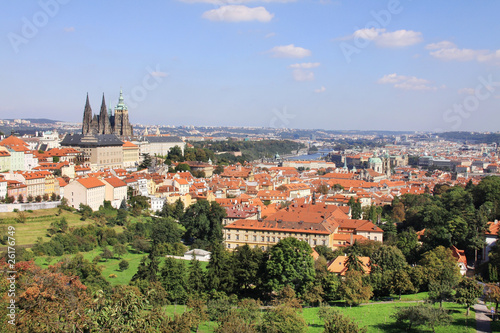 View on the autumn Prague historical city of Czech © Kajano