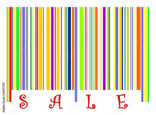 Sale bar code illustration