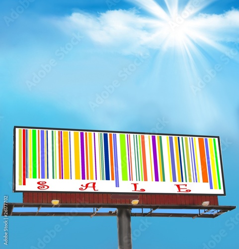 Billboard with sale ad