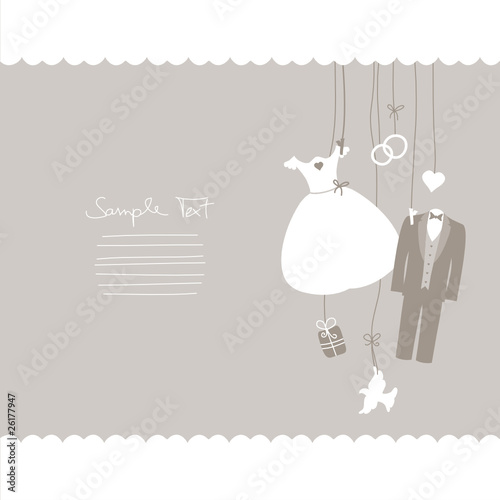 Hanging Wedding Symbols Border