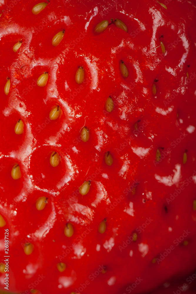 Ripe strawberry on white Ripe strawberry on white