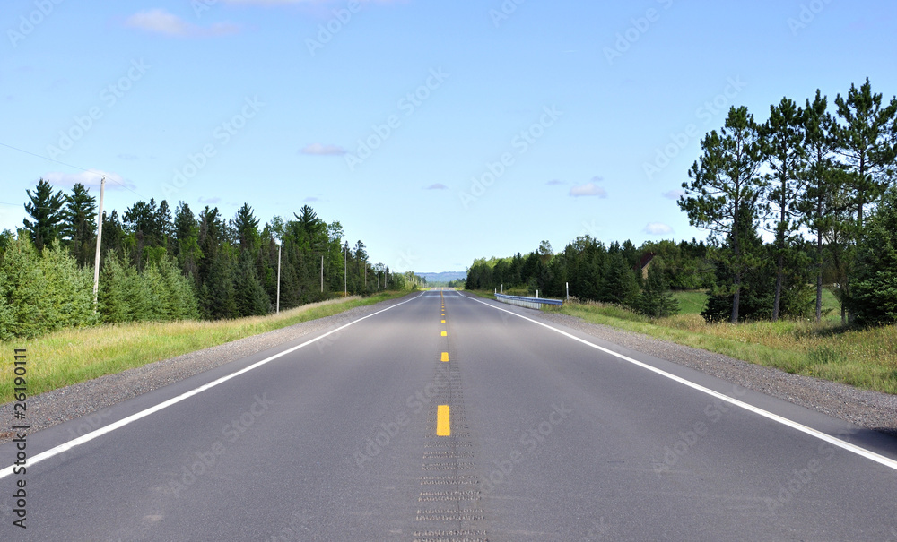 empty road and sky