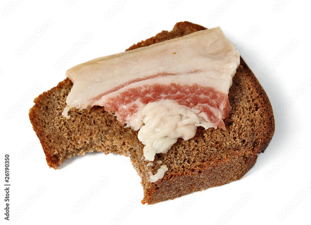 salted pork fat and Borodinsky bread salted pork fat and Borodinsky bread