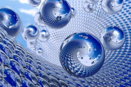 Nanoscape. Nanotechnolgy illustration. photo