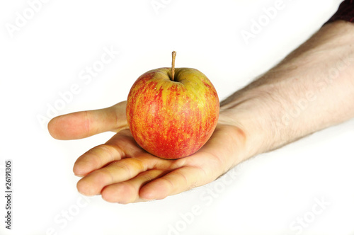 jabłko na dłoni