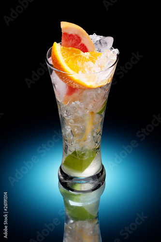 cold fresh citrus fruit drink photo