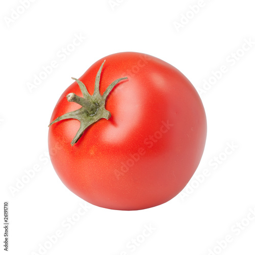 fresh tomato on white background