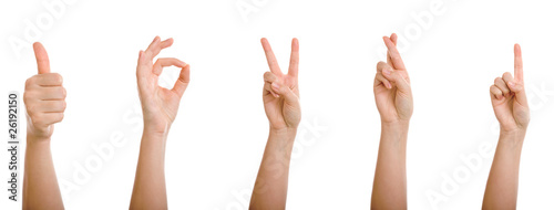 Gesten mit der Hand