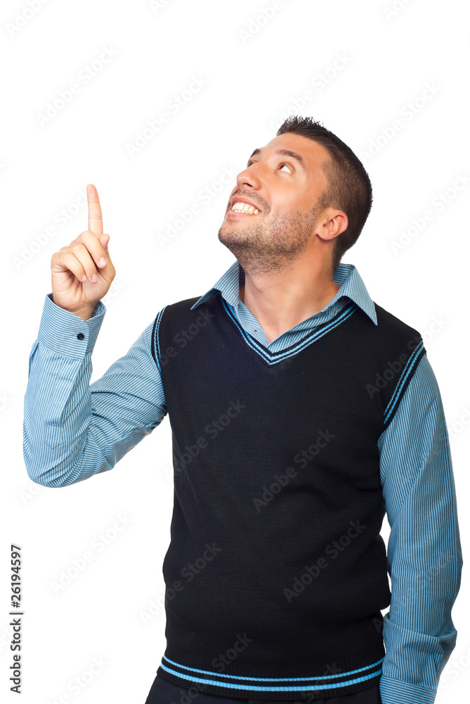 Executive male indicate up to copy Executive male indicate up to copy