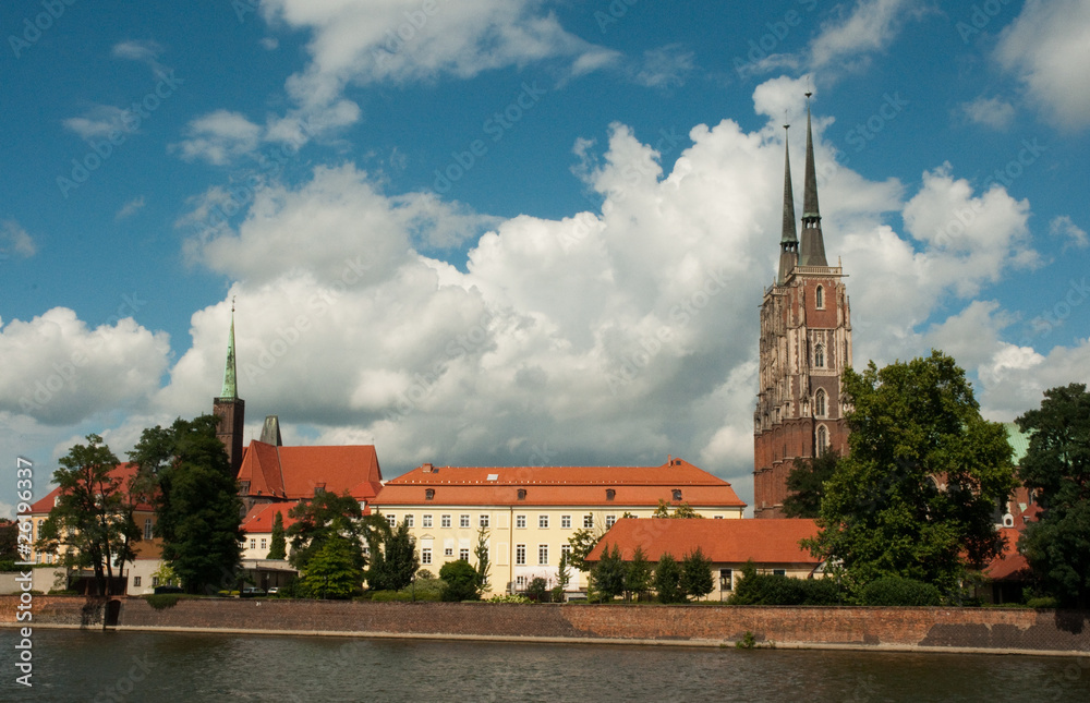 Obraz premium Ostrów Tumski we Wrocławiu